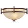 Franklin Iron Oak Valley 14 1/2" Wide Scavo Glass Pocket Wall Sconce