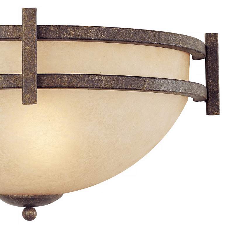 Image 4 Franklin Iron Oak Valley 14 1/2" Wide Scavo Glass Pocket Wall Sconce more views