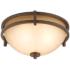 Franklin Iron Oak Valley 15" Scavo Glass Flush Mount Ceiling Light