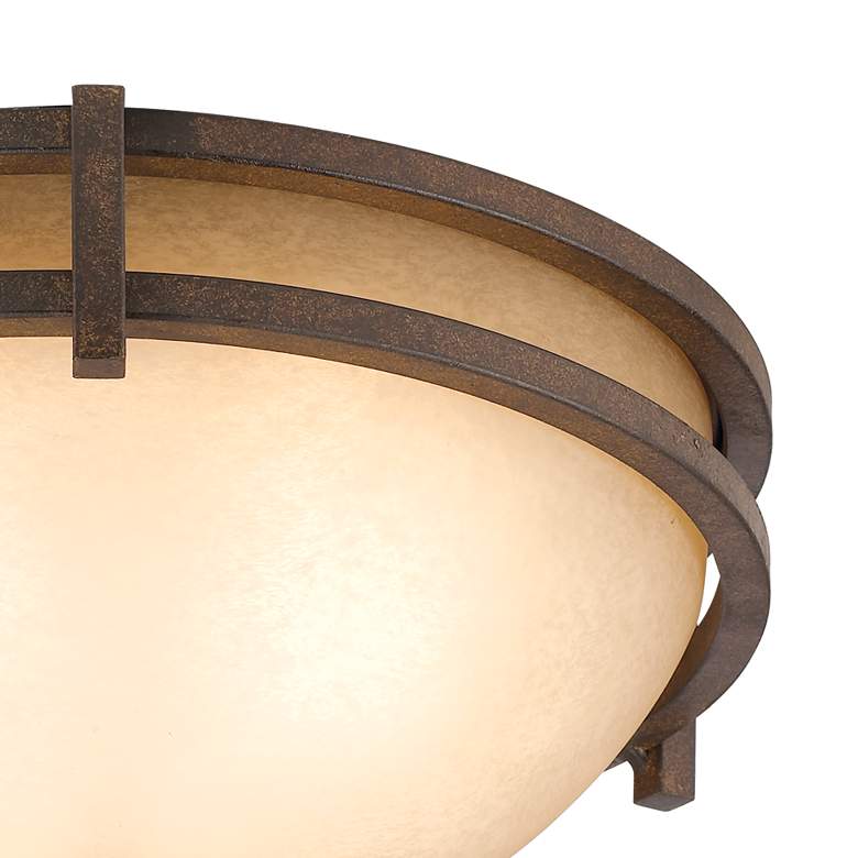 Image 4 Franklin Iron Oak Valley Collection 15" Wide Scavo Glass Ceiling Light more views