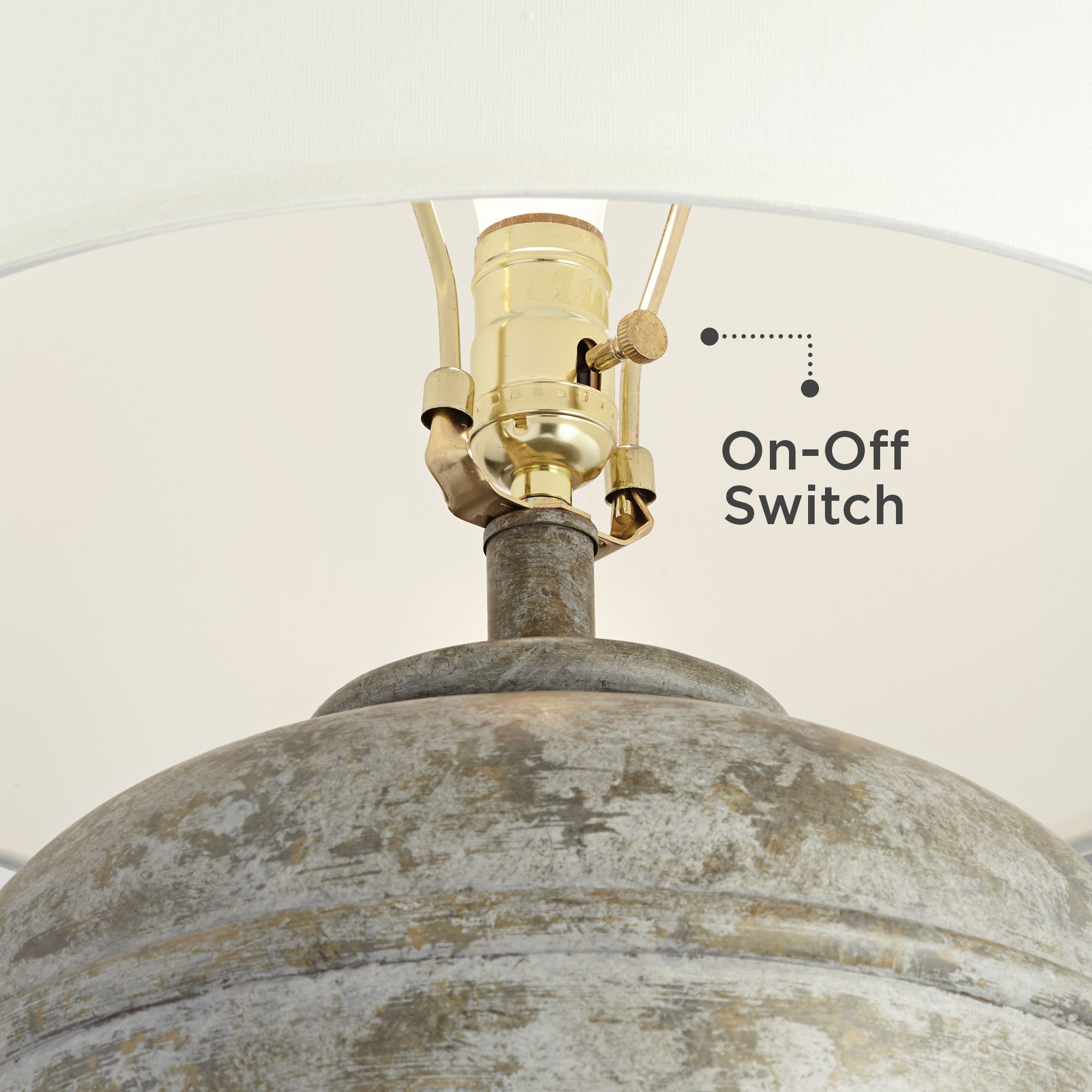 Image 6 Franklin Iron Otero 27" Mottled Stone Finish Rustic Jug Table Lamp more views