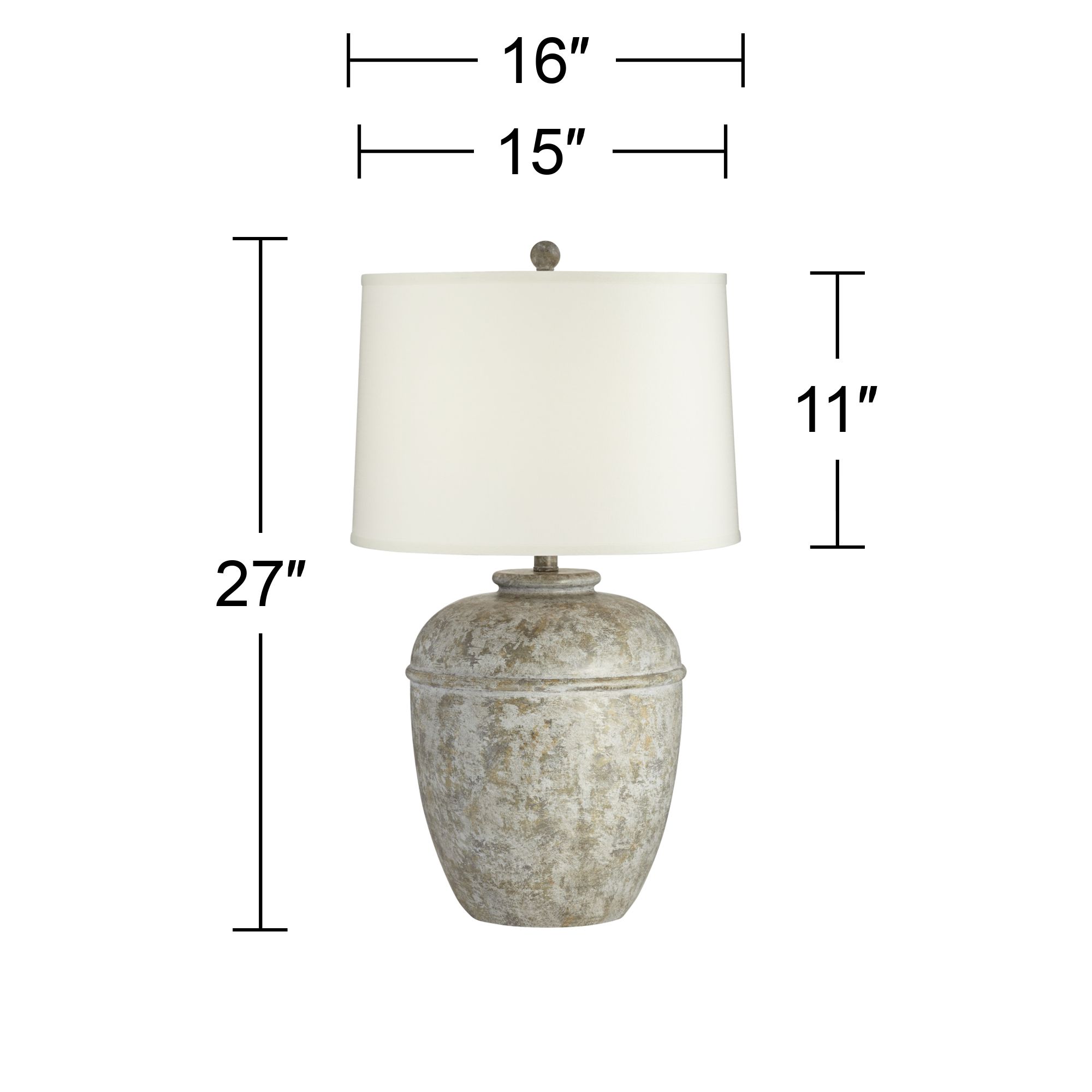 Image 7 Franklin Iron Otero 27" Mottled Stone Finish Rustic Jug Table Lamp more views
