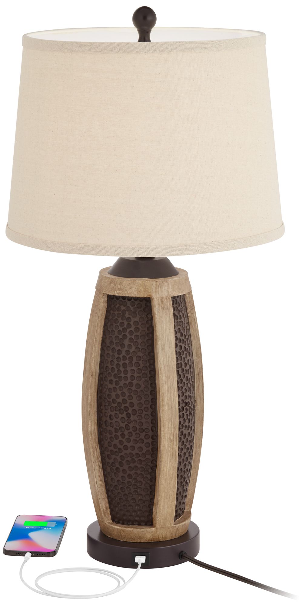 Image 2 Franklin Iron Parker 28 1/2" Bronze USB Lamps with Acrylic Risers more views