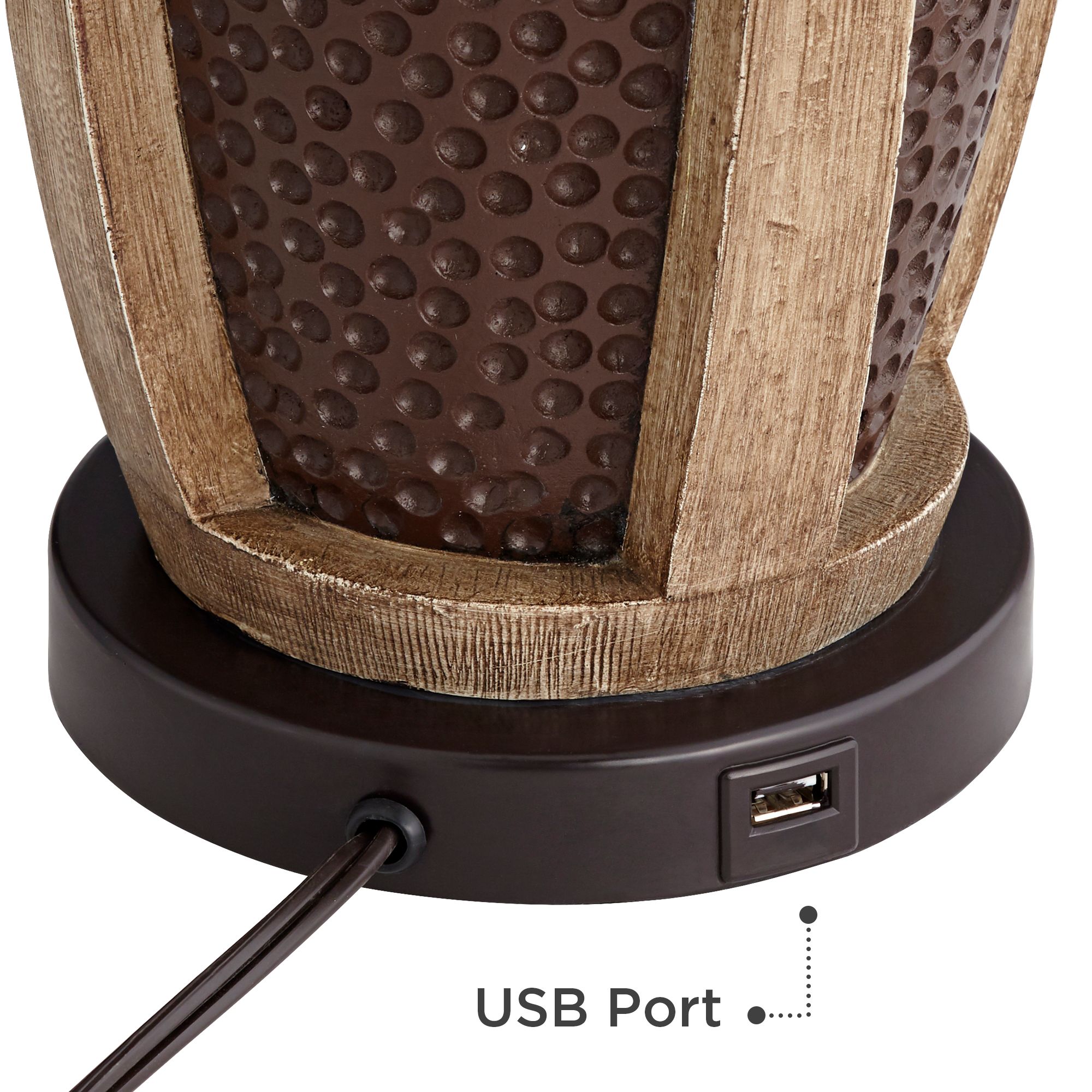 Image 4 Franklin Iron Parker 28 1/2" Bronze USB Lamps with Acrylic Risers more views
