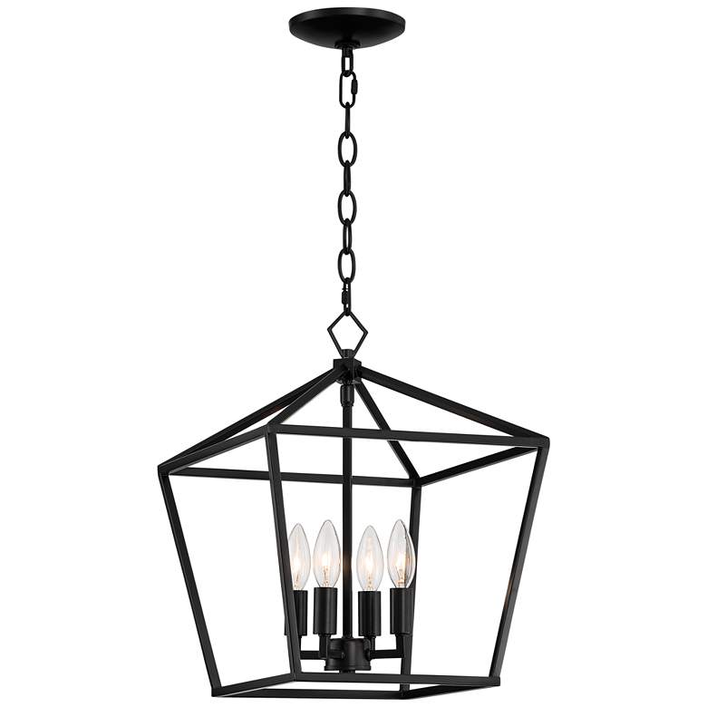 Image 6 Franklin Iron Queluz 13 inch Wide Black 4-Light Entry Pendant Light more views