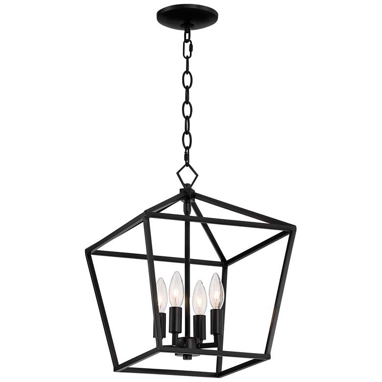 Image 7 Franklin Iron Queluz 13" Wide Black 4-Light Entry Pendant Light more views