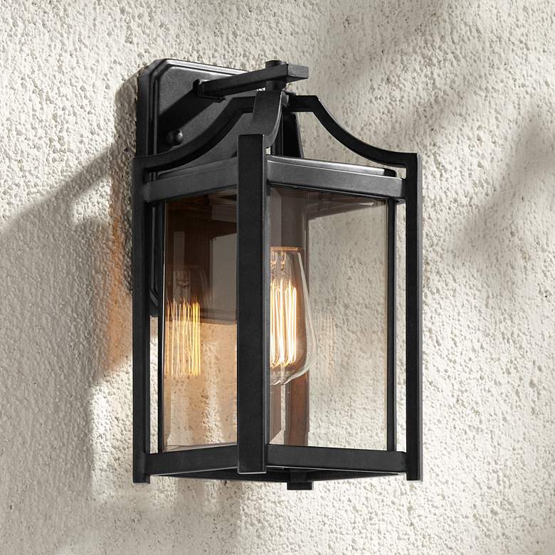 Image 2 Franklin Iron Rockford 12 1/2" High Bronze Outdoor Lantern Wall Light