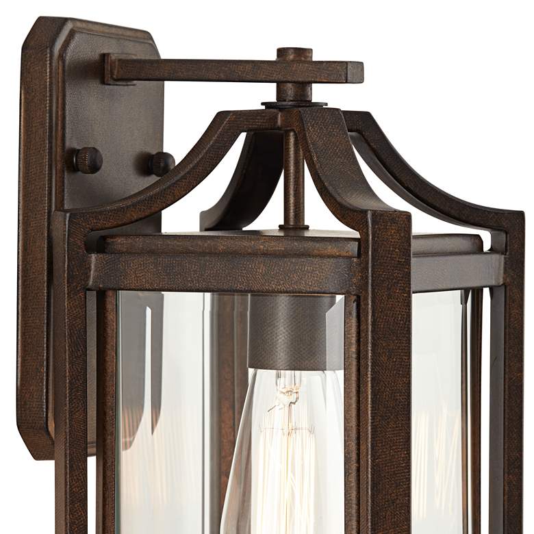 Image 4 Franklin Iron Rockford 12 1/2" High Bronze Outdoor Lantern Wall Light more views