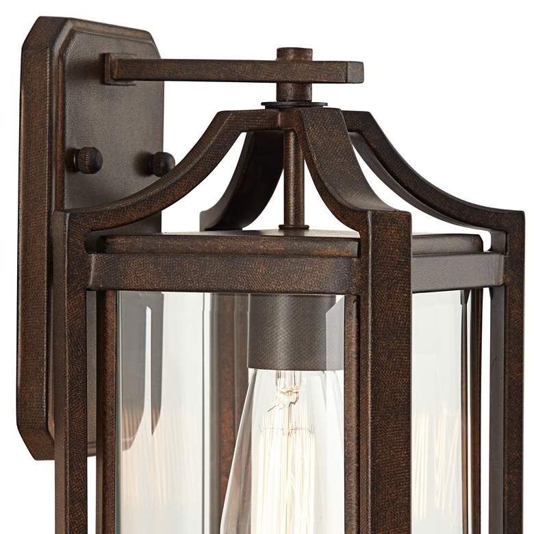 Image 4 Franklin Iron Rockford 12 1/2 inch High Bronze Outdoor Lantern Wall Light more views