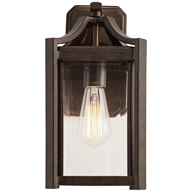 Image 5 Franklin Iron Rockford 12 1/2" High Bronze Outdoor Lantern Wall Light more views
