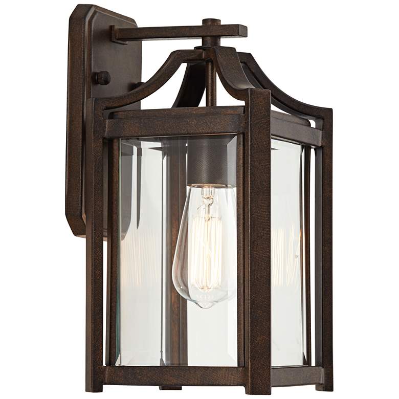 Image 7 Franklin Iron Rockford 12 1/2" High Bronze Outdoor Lantern Wall Light more views