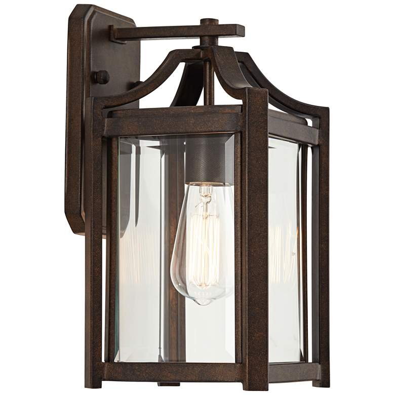 Image 7 Franklin Iron Rockford 12 1/2 inch High Bronze Outdoor Lantern Wall Light more views