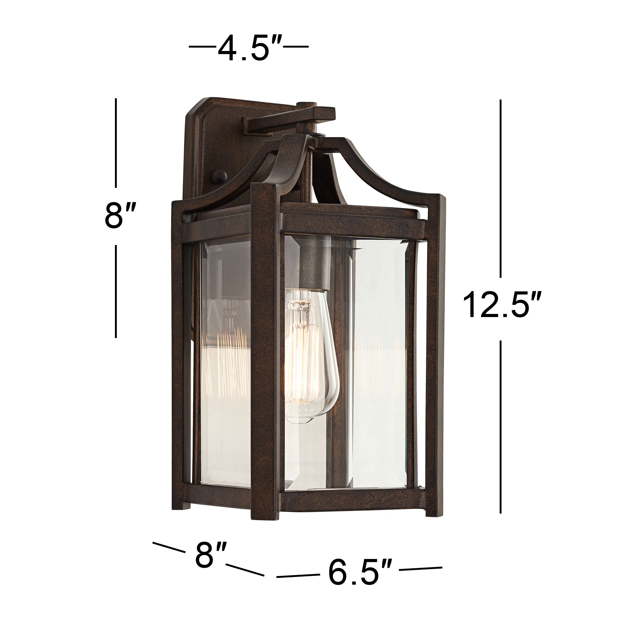 Franklin Iron Rockford 12 1/2" High Bronze Outdoor Lantern Wall Light in scene