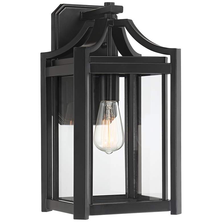 Image 2 Franklin Iron Rockford 16 1/4" High Black Outdoor Wall Light