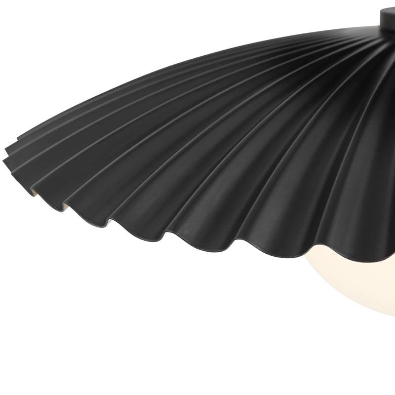 Image 3 Franklin Iron Rosa 11 1/2" Wide Matte Black and Gold LED Ceiling Light more views