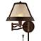 Franklin Iron Samuel 14" High Mica Shade Plug-In Swing Arm Wall Lamp
