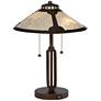 6_Franklin Iron Samuel 20" Mica Shade and Bronze USB Lamps Set of 2 more views