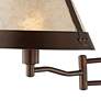 Franklin Iron Samuel Mica Shade Plug-In Swing Arm Wall Lamp with Cord Cover