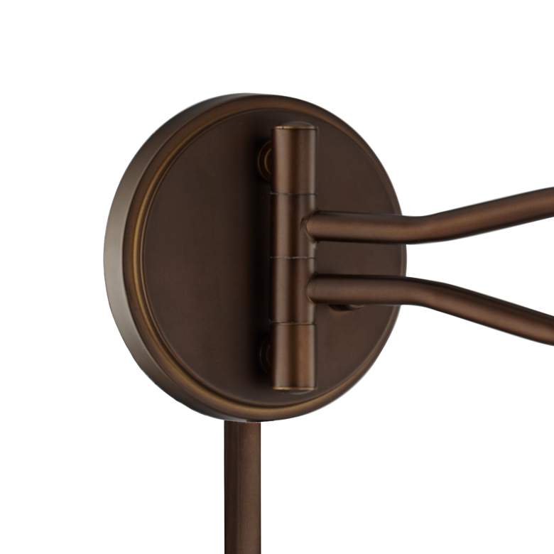 Image 4 Franklin Iron Samuel Mica Shade Plug-In Swing Arm Wall Lamp with Cord Cover more views