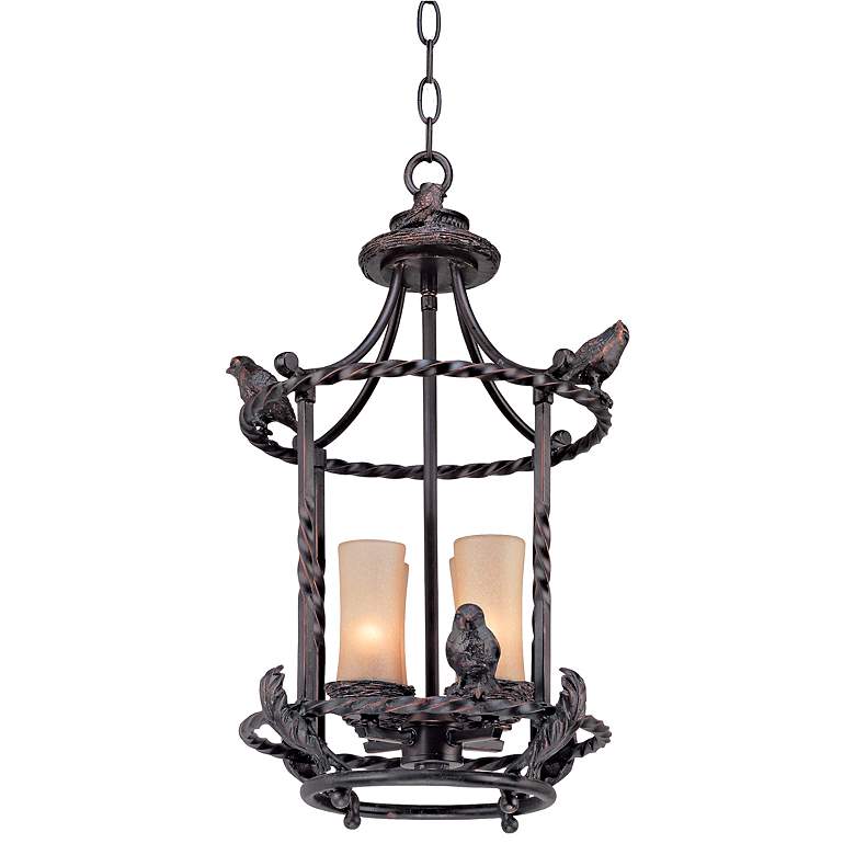 Image 4 Franklin Iron Song Birds 13 inch Wide Pendant Indoor-Outdoor Chandelier more views