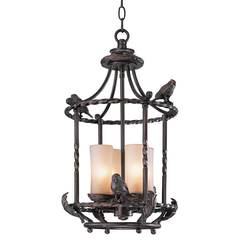 Image 5 Franklin Iron Song Birds 13 inch Wide Pendant Indoor-Outdoor Chandelier more views