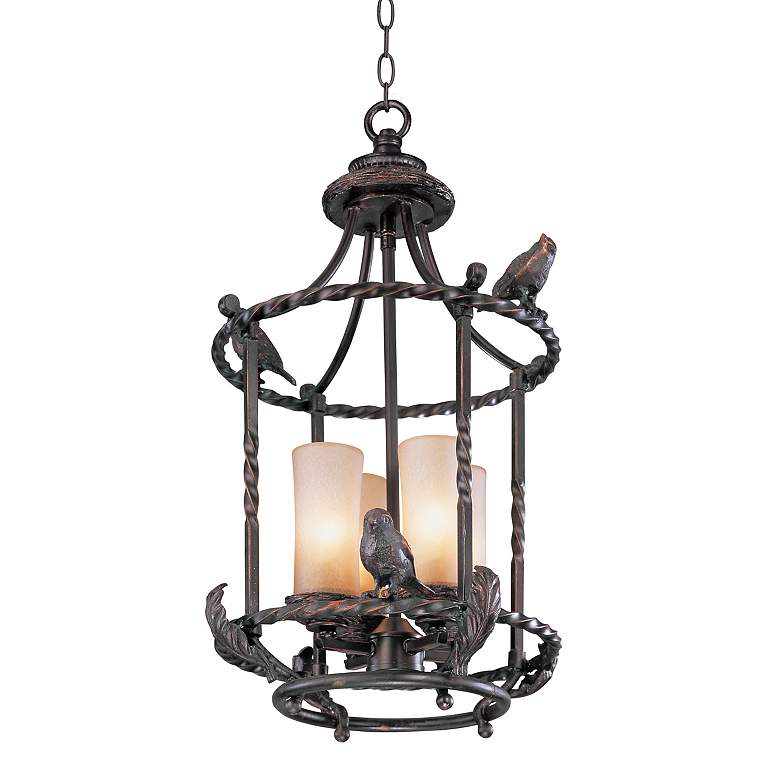 Image 6 Franklin Iron Song Birds 13 inch Wide Pendant Indoor-Outdoor Chandelier more views