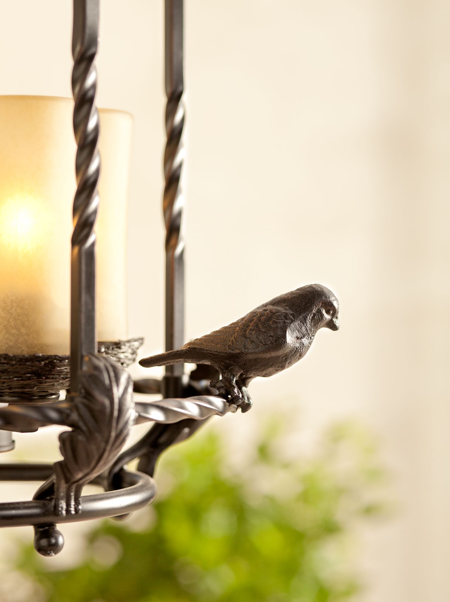 Franklin Iron Song Birds 13" Wide Pendant Indoor-Outdoor Chandelier in scene