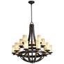 Franklin Iron Sperry 33" Bronze and Scavo Glass 15-Light Chandelier in scene