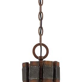 Image5 of Franklin Iron Tafford 37 3/4" Mahogany 8-Light Double Glass Chandelier more views
