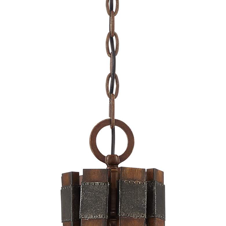 Image 5 Franklin Iron Tafford 37 3/4" Mahogany 8-Light Double Glass Chandelier more views