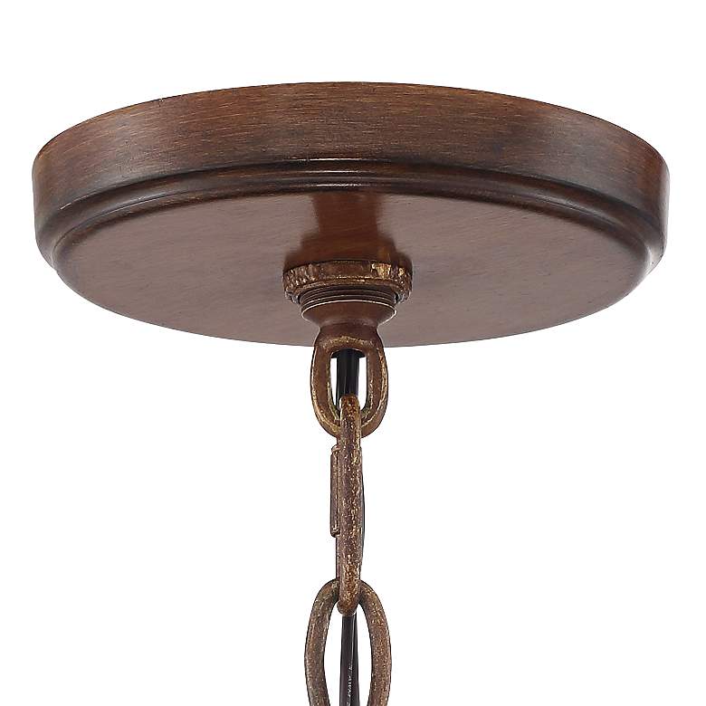 Image 6 Franklin Iron Tafford 37 3/4" Mahogany 8-Light Double Glass Chandelier more views