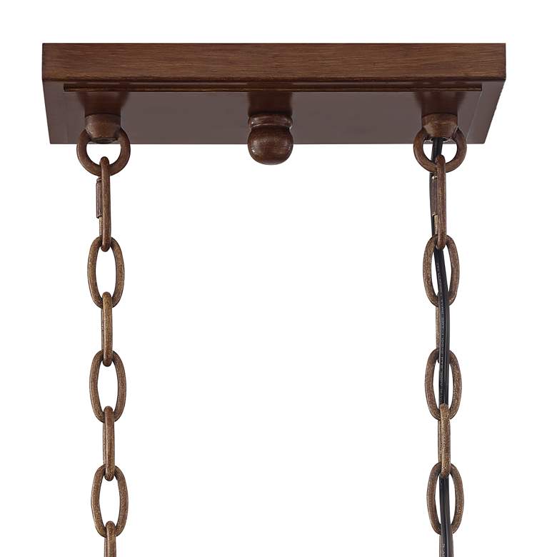 Image 4 Franklin Iron Tafford 43 1/4 inch Mahogany Kitchen Island Light Chandelier more views