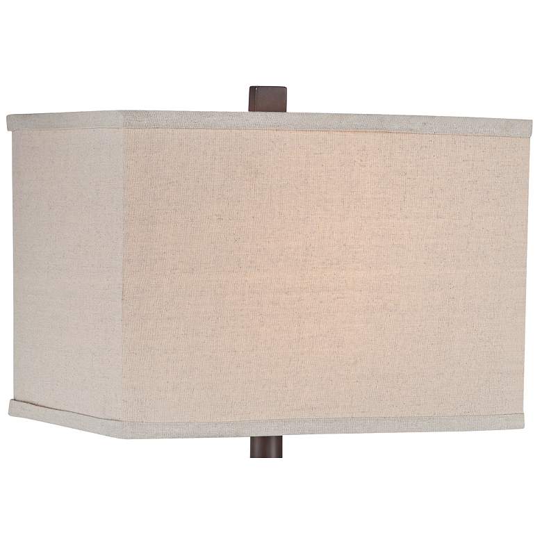 Image 3 Franklin Iron Tahoe 26 inch Rustic Modern Rectangular Slate Table Lamp more views