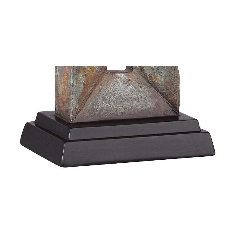 Image 5 Franklin Iron Tahoe 26 inch Rustic Modern Rectangular Slate Table Lamp more views