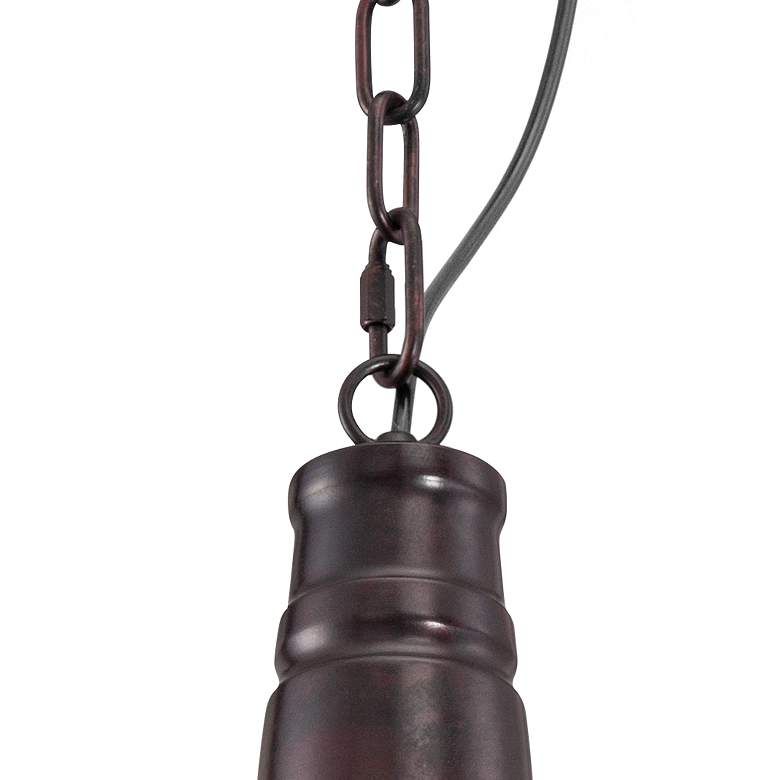 Image 4 Franklin Iron Tiedra Bronze 18 1/4" Wide Industrial Cage Pendant Light more views