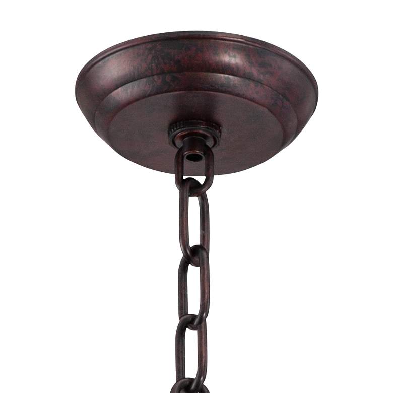 Image 5 Franklin Iron Tiedra Bronze 18 1/4" Wide Industrial Cage Pendant Light more views