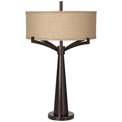 Franklin Iron Tremont 31 1/2&quot; Industrial Bronze 2-Light Table Lamp