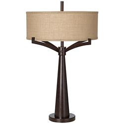 Franklin Iron Tremont 31 1/2" Industrial Bronze 2-Light Table Lamp