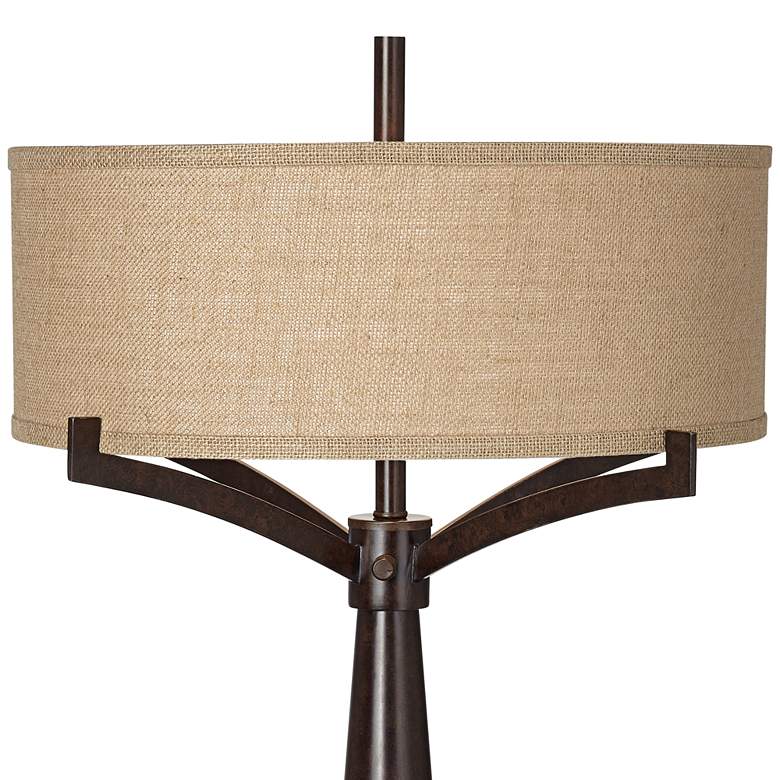 Image 4 Franklin Iron Tremont 31 1/2" Industrial Bronze Lamp with USB Dimmer more views