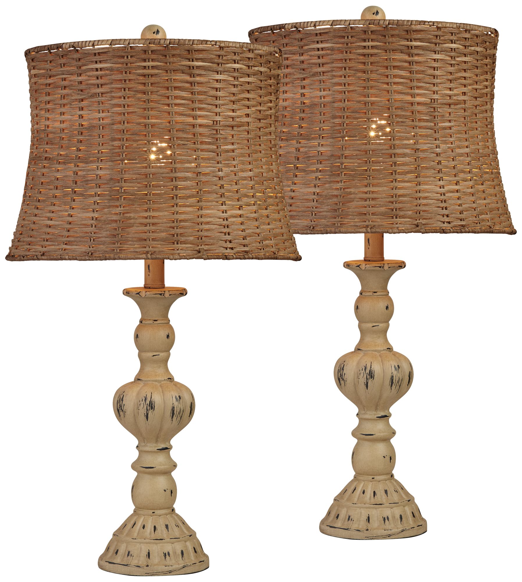 Image 2 Franklin Iron Trinidad 26 1/2" Vintage Finish Table Lamps Set of 2