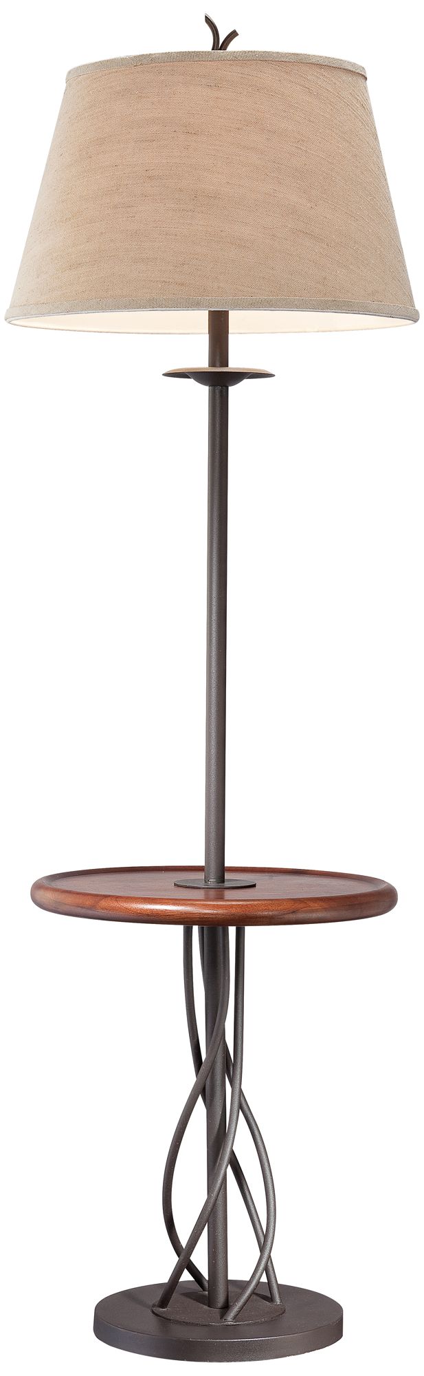 Watch A Video About the Iron Twist Wood Tray Table Floor Lamp