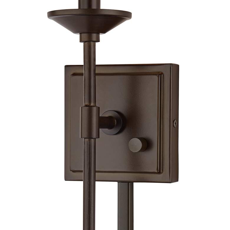 Image 4 Franklin Iron Viola 23 3/4 inch Bronze Plug-In Wall Lamps with Cord Covers more views