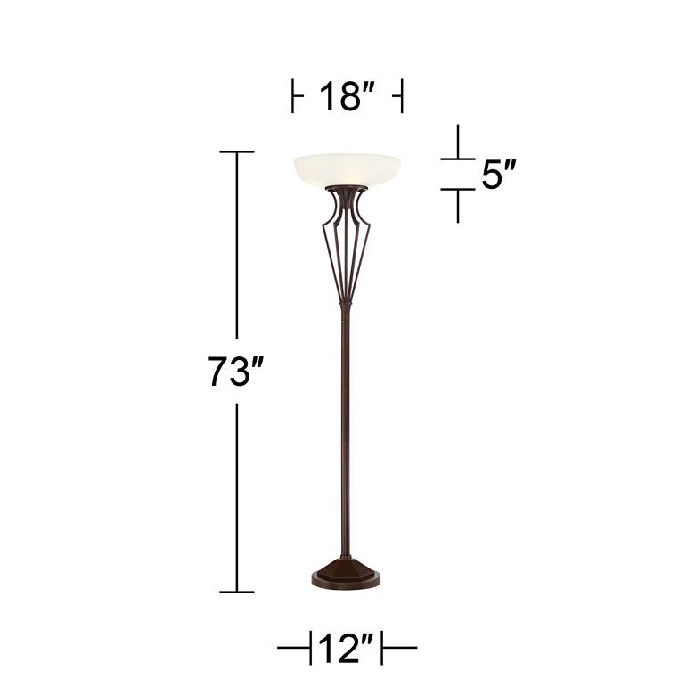 Image 7 Franklin Iron Volero 73" Light Blaster 4-Light Torchiere Floor Lamp more views