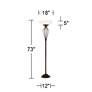 7_Franklin Iron Volero 73" Light Blaster 4-Light Torchiere Floor Lamp more views
