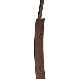 Image4 of Franklin Iron Work Oak River 66 1/2" Rust and Mica Arc Floor Lamp more views