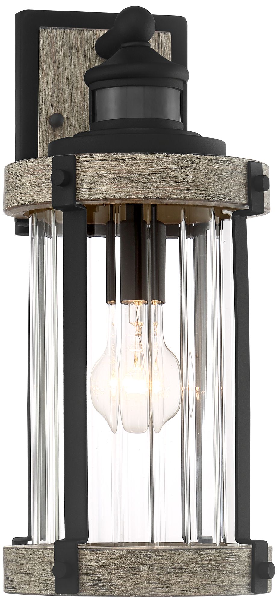 Franklin Iron Works 15 1/2" Gray Dual-Bright Motion Sensor Outdoor Lt