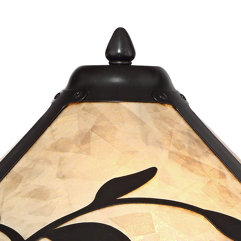 Image 3 Franklin Iron Works 23 3/4" Leaf and Vine Mica Shade Lamps Set of 2 more views