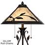 4_Franklin Iron Works 23 3/4" Leaf and Vine Mica Shade Lamps Set of 2 more views