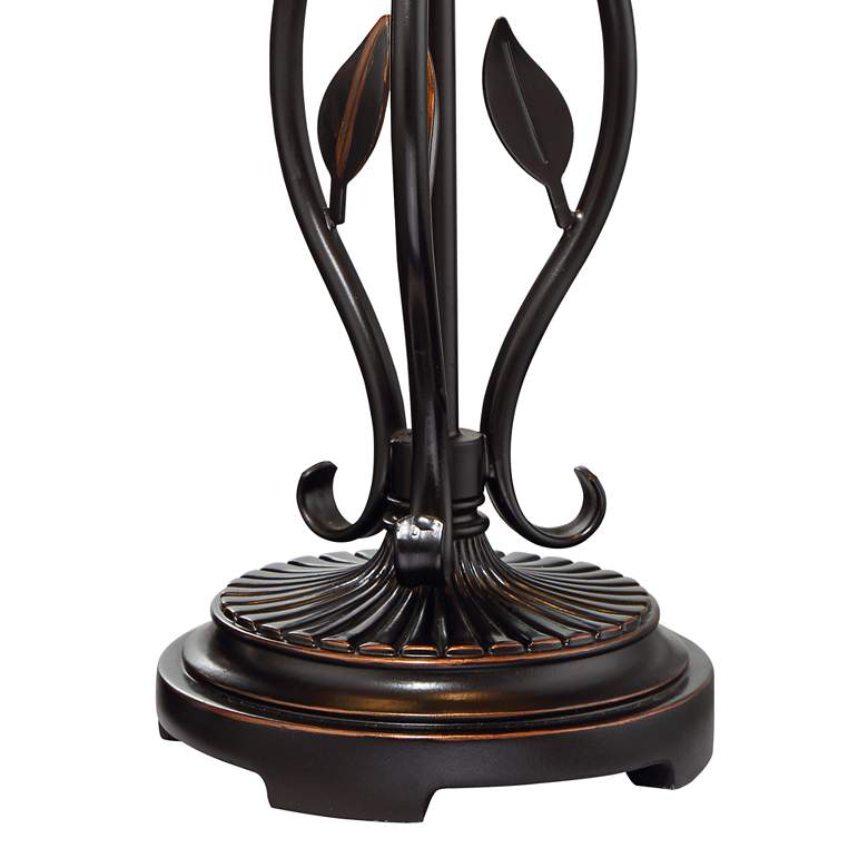 Image 5 Franklin Iron Works 23 3/4" Leaf and Vine Mica Shade Lamps Set of 2 more views