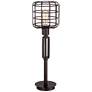 Franklin Iron Works 24" Bronze Industrial Cage Accent Lamp in scene